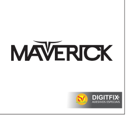 maverick adesivo preto feito na Digitfix